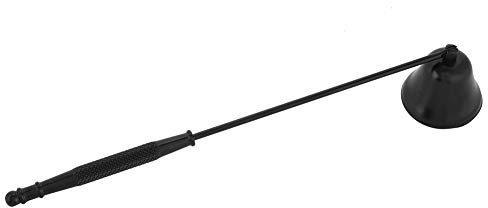 Candle Snuffer,Kerzenlöscher Messing,Edelstahl-Kerzenlöscher,1 Stück Mode-Edelstahl,Glockenförmiger Kerzenlöscher,Dochtschneider,Abdeckung,Handwerkzeug (Schwarz)
