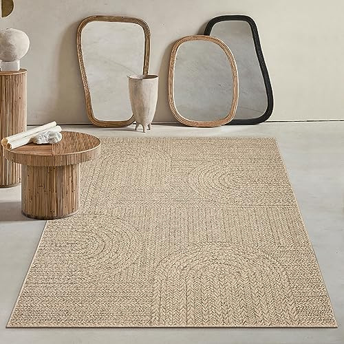 Mias Teppiche Soil – ca. 200 x 290 cm Outdoor Teppich wetterfest Jute-Look Balkon Terrasse