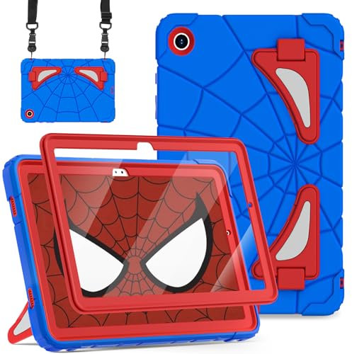 Auizotl Samsung Galaxy Tab A9 Plus 11 Case, 2023 Release, Blue Red, Portable Electronic Device Cover with Screen Protector, Stand, Thickned Cornor Impact Protection, Kids