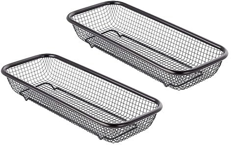 GOOHOCHY 2 Stück Multifunktionale Utensilien Organizer Aus Edelstahl Rutschfester Besteckkorb Praktischer Aufbewahrungskorb Für Küche Und Büro Spülmaschinenfest Verschleißfest