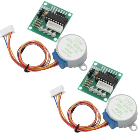 Heevhas 28BYJ-48 5V Schrittmotor + ULN2003 Treiberplatine Testmodul 2 Sets | 4-Phasen für Arduino