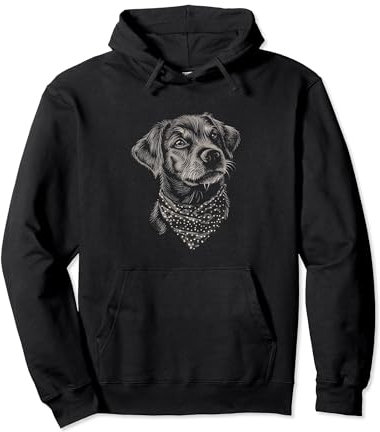 Welpe Bandana Vektor Pullover Hoodie