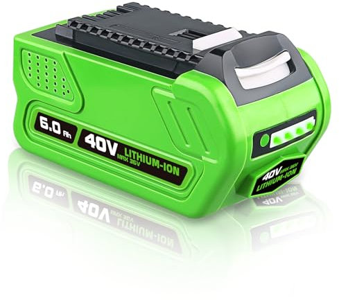 DASNITE 6,0Ah 40V Li-ion Ersatzakku für GreenWorks 40V Akku Kompatibel mit GreenWorks Akku 40V Max 29472 29252 25312 25322 20202 20642 21242 22272 27062 29462 für 40V Akku-Elektrowerkzeuge