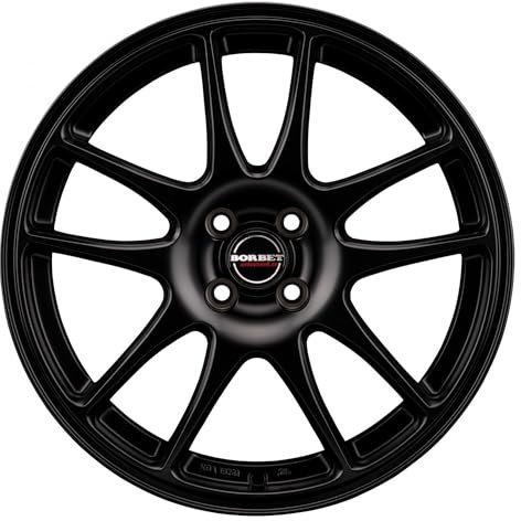 4x Borbet Felgen RS 7.0x17 ET45 4x100 black matt kompatibel mit Dacia Jogger Sandero