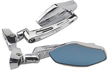 SIMICASE Motorradspiegel Chrom-Motorrad-Seitenrückspiegel Für Triumph Für Daytona 650 Für Suzuki Für SV650S Für GSX1300R Für Kawasaki Für Ninja 250 500 Für ZX6 Seite Rückspiegel