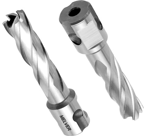 MELVER HSS-Kernbohrer, Weldonschaft 19 mm [3/4] | NITTO [3/4] Schnitttiefe 55 mm (FI 17 mm)