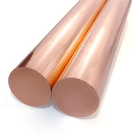 Kupferstab, 150 mm Kupfer-Rundstab, 2 Stück, Durchmesser 20–45 mm, for Metallhandwerk, Hobby/30 mm(35Mm)