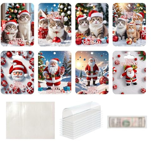 Ornement porte-argent - Charme d’arbre drôle, pince à billets faite à la main, porte-argent saisonnier | Porte-monnaie Design père noël chat ours, ornements, présentoirs festifs, pinces à billets déco