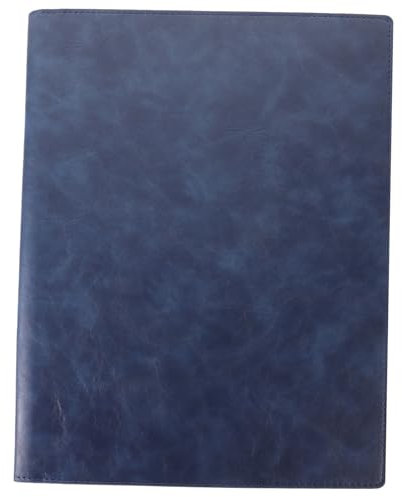 WEKADRIN Portfolio Organizer Dokumentenmappe Aus Pu Magnetverschluss Business Folder Für Büro Und Schule Platz Für Karten Und Notizen Tiefseeblau