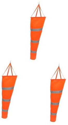 Sosoport 4stücke Outdoor Windsock Wasserdichtem Oxford Reflektierenden Windmessung Garten-Dekoration Orange Für Kreative Gestaltung Und Sichtbarkeit Bei