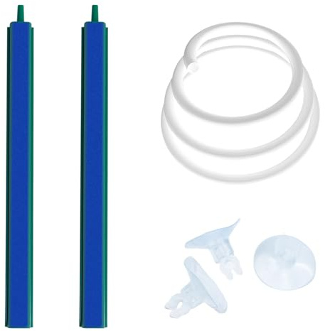 Air Stone Bar Bubble Diffuser,2Pcs Fish Tanks Aquariums Oxygen Tube Hook Bubble Release Diffuser,Strip Air-stones Air Pumps Hydroponics(25.7cm/10.11 inches)