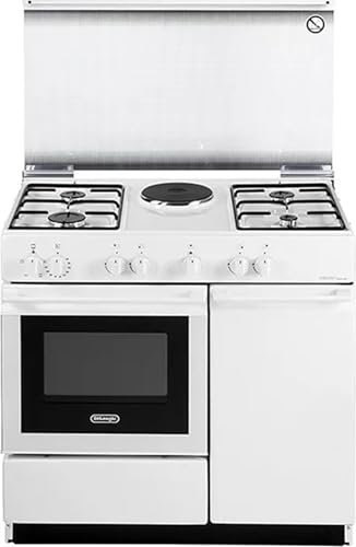 SEW8541NEDM - Cocina de gas con horno eléctrico, 4 fuegos, 86 x 50 cm, color blanco