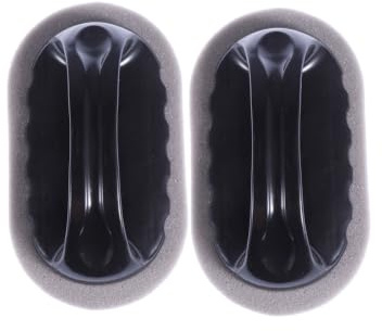 Vaguelly Cleaning Scouring Pad and Emery Sponge Brush with Handle, 2pcs Black Pp and Emery Scrubbing Pads for Sink and Dishes, Strong Decontamination for Kitchen Cleaning