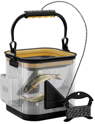 Generisch Köderfisch-Eimer | Klarer Lebendköderbeutel für Angler,Multifunktionaler Eva Fischkorb Tragbare Angelzubehör Für Anfänger Profis Wanderungen Seen Flüsse Salzwasser
