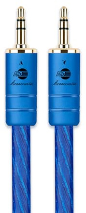 BOAACOUSTIC JIB audiofiler aux-kabel S-OCC klinkkabel 3,5 kontakt till kontakt uttag till jack ljud auxiliary stereo ljudkabel – 2 m