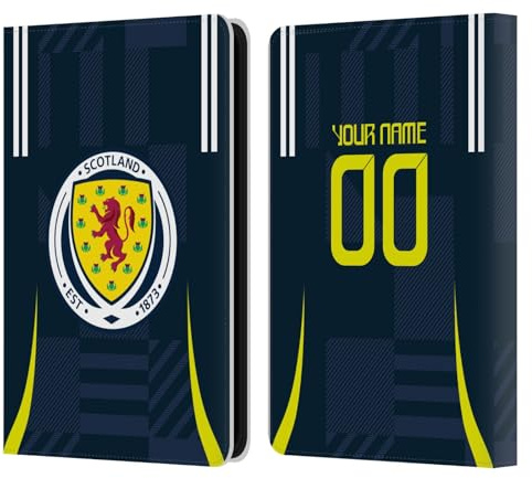 Head Case Designs Offizielle Personalisierte Individuelle Scotland National Team Home 2024/25 Trikot Leder-Wallet-Hülle Kompatibel mit Amazon Kindle 11th Gen 6in 2022
