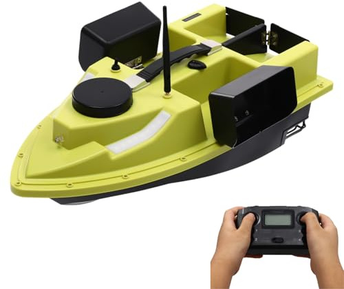 Charocean 500m Futterboot mit GPS Nachtangeln Fischköder Köderboot mit LED-Navigator-Licht, Fernbedienung Futterboote Bait Boat Ferngesteuertes Köderboot, 2 KG Beladung