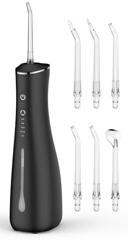 Potente pulitore orale elettrico per denti 4 modalità e 4 ugelli per irrigatore orale senza fili IPX7 impermeabile 08