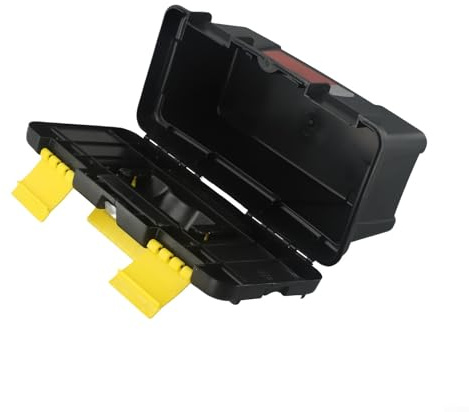10 Inch Plastic Toolbox with Secure Latching and Strong Handle for Safe Use (Has inner layer)