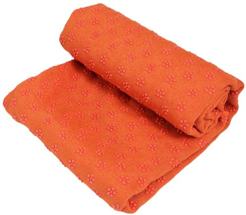 MOBUTOFU Rutschfeste Yoga Matte mit Dichten Pflaumenblüten pvc noppen Verschleißfest Leicht Fitness Matte für Pilates und Gymnastik Tragbar Farbe Orange
