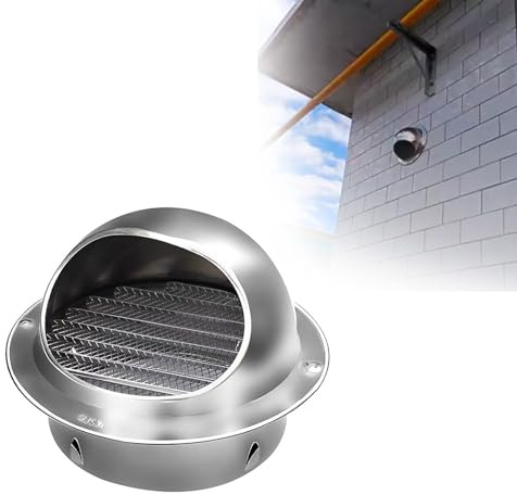 Rejilla ventilacion exterior extractor cocina Rejilla de aireación con deflector de goteo, Rejilla de Escape rejillas de ventilacion Para Extractor Campana Cocina baño(180in/7.1in)