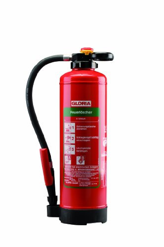 Gloria 43A 233B - Dispositivo di ricarica in schiuma biologica con pulsante a scatto, 9 l, con pistola rotante e regolabile, con supporto da parete, classe di incendio