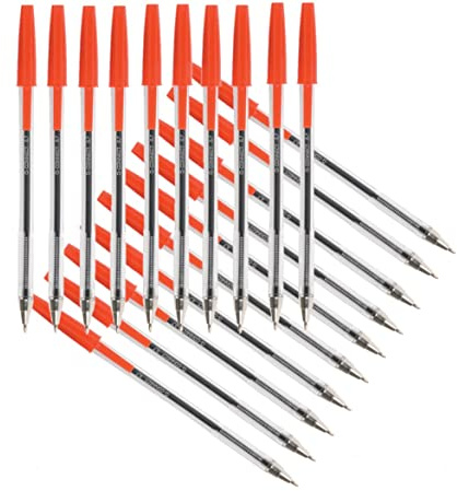 Q-Connect kulspetspenna medium röd (förpackning med 20) KF34044