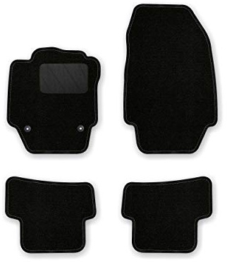 Bär-AfC Auto Fußmatten Classic passend für Renault Captur 2013-2019, Autoteppiche Nadelvlies Schwarz, Rand Kettelung Schwarz, Textiler Trittschutz, Set 4-teilig, RE08102n
