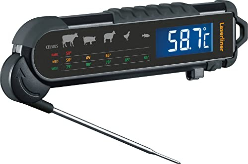 Laserliner ThermoMaitre Thermomètre à Viande Numérique sans Fil | Restauration, Maison, Artisanat et Industrie, Barbecue, -40 °C à 230 °C