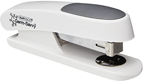 Rapesco 1483 ECO Sting Ray Heftgeräten mit 1000 x 24/6 mm Heftklammern, 20 Blatt Heftleistung, Antibakteriellen Schutz, Soft Weiß