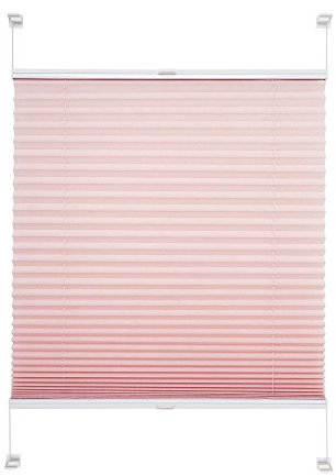 JalousieCrew Klemmfix Plissee Farbe alt rosa - Breite 45 bis 100 cm, Länge 150 cm und 220 cm - Klemm - Rollo ohne zu Bohren (80 x 220 cm)