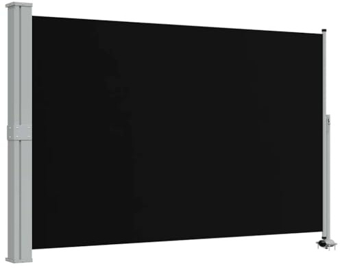 vidaXL Ausziehbare Seitenmarkise 160x300 cm Schwarz