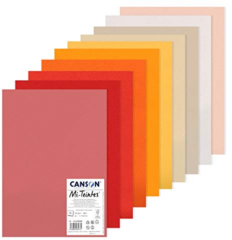 CANSON MI-TEINTES A3 160G Warme Töne, Packung 10 Blatt