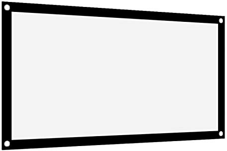 Projektor-Leinwand, 40 Zoll / 60 Zoll / 72 Zoll / 84 Zoll / 100 Zoll / 120 Zoll 16:9 HD Verdicken Tragbare, Knitterfreie, Weiche Weiße Polyester-Projektionswand mit Doppelseitigem Vorhang(120 Zoll)