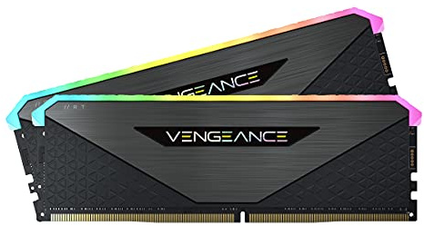 Corsair Vengeance RGB RT 32GB (2x16 GB) DDR4 Bis zu 3200MHz C16 Arbeitsspeicher (Dynamische RGB-Beleuchtung, Optimiert für AMD 300/400/500 Series, Kompatibilität mit Intel 300/400/500 Series) Schwarz