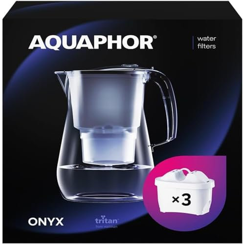 AQUAPHOR Carafe filtrante Onyx 4,2 L (Blanc, 3 Filtres)