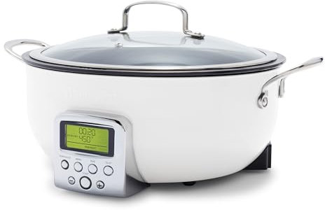 GreenPan CC005092-001 Nonstick Electric Skillet, Ceramic, Cream White