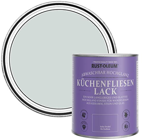 Rust-Oleum abwaschbare Küchenfliesenlack in hellgrau mit Hochglanz Finish - Taubengrau 750ML