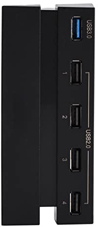 Agatige USB Hub for PS4, High Speed 5-Port USB Hub 2.0 & 3.0 Expansion Hub Controller Adapter for PS4 Game Console, Splitter Expansion for PlayStation 4 Console