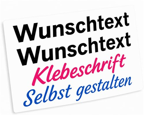 foliado® 2 x Wunschtext Aufkleber Schriftzug Buchstaben als Folienaufkleber - Klebeschrift selbst gestalten - Namensaufkleber Auto Text Sticker Aufkleber Schriftzug #AFP001