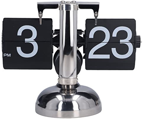 Flip Clock,Retro Flip Down Desk Clock,Creative Fashionable Accurate Time Automatic Digital Clock,Battery Powered Automatic Page Turning Clock for Home Office Gifts Decoration