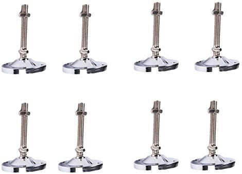BREAKA 8 Pieces of Alloy Cups, Adjustable, Corrosion Resistance, Friction, Suitable for Machine Tools, Wardrobes, Cabinets, Production Workshops, Machine Equipment