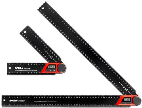 Karl Dahm Digitaler Winkelmesser - Länge 300-500 mm Anschlagwinkel mit LCD Anzeige. Perfekt für Metall- und Holzbearbeitung. Die exakte Winkelmessung für jeden Handwerker (200 mm)