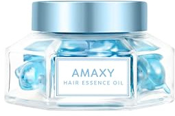 AMAXY Bonding Hair Vitamin Oil – 30 Capsules | Hair Repair Oil for Frizz Control, Shine Boost, Heat Protection | Lightweight Non-Greasy Hair Oil for Dry Damaged Hair, All Hair Types, Travel-Friendly