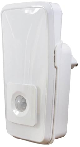TIBELEC, 621510, Veilleuse LED Crépusculaire Modèle TIGURI 2W, Pour Luminaire intérieur, Avec Détecteur de Mouvement et Station de Chargement Enfichable,Blanc