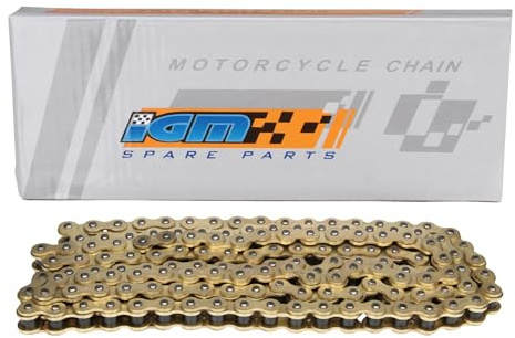 Citomerx Kette 420 verstärkt 144 Glieder gold mit Schloss | Komatibel mit Simson S50 S51