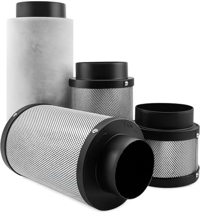 Weedness Aktivt kolfilter Anti lukt för inomhusodling 480 m³/h 125 mm 40 cm ventilationsfilter luktfilter avluftning odling
