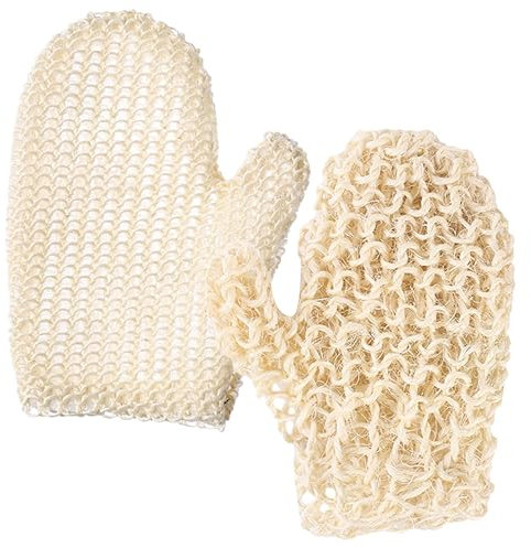 2pc Sisal Hemp Exfoliating Gloves for Shower Bathing