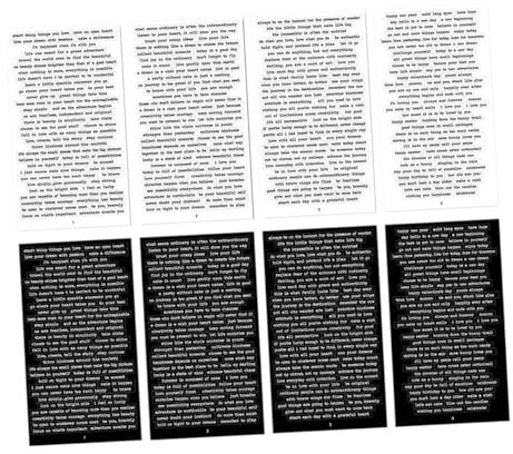 IWOWHERO 8blätter Inspirierende Papieraufkleber Buchstabenaufkleber Dekorative Tagebuchaufkleber Wandaufkleber Tagebuchdekor Hochwertige Verarbeitung Robustes Design Einfach Anzuwenden Für