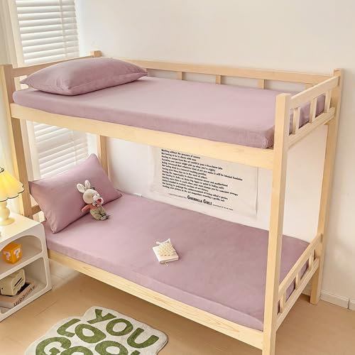 JIANINGHOME bettlaken Plüsch spannbettlaken 80x200,Fleece Spannbettlaken Winter Samt Warm Kuschel Boxspringbett Frottee Bettlaken Biber Spannbetttuch